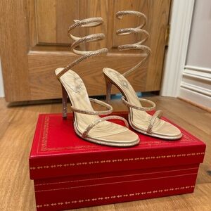 Rene Caovilla CLEO CRYSTAL POWDER PINK SANDAL 105